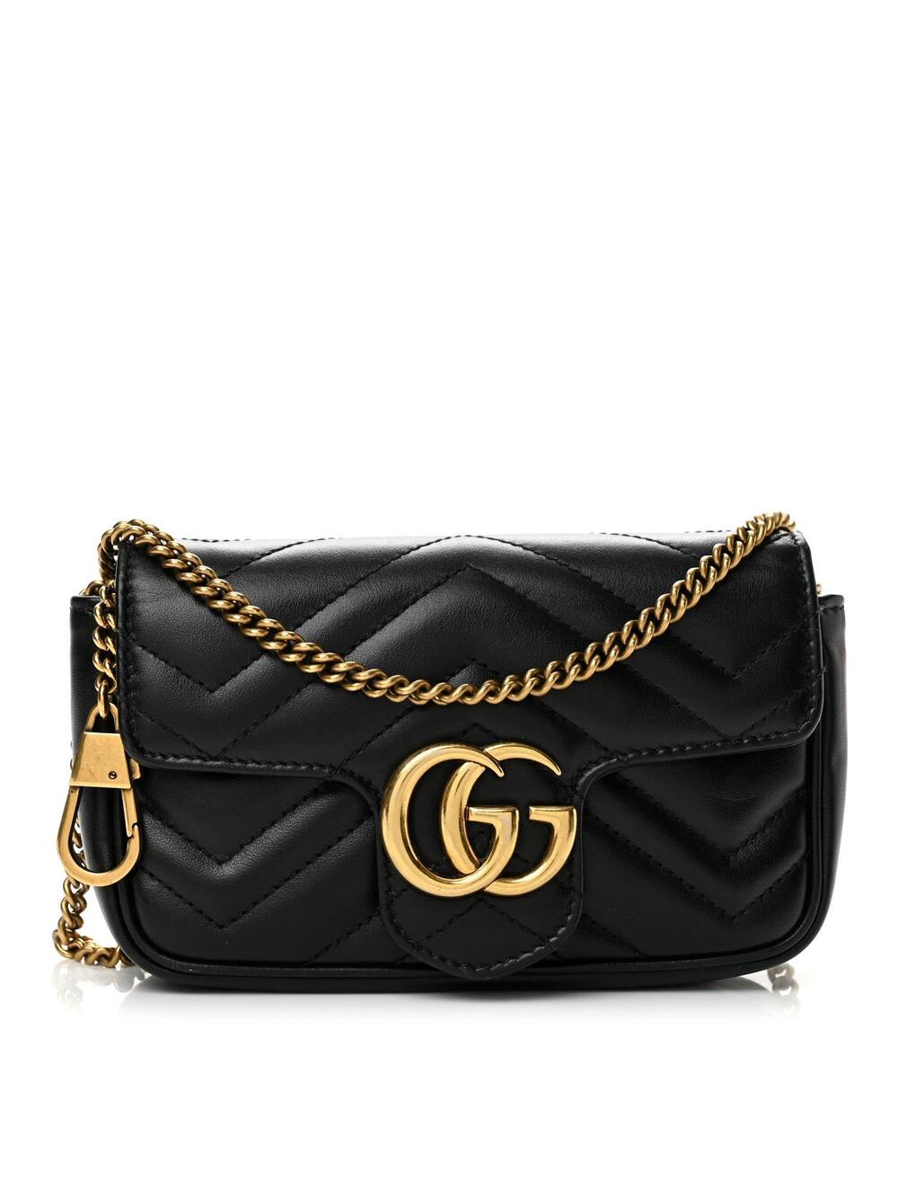 Gucci Calfskin Matelasse Super Mini Gg #365960G82B